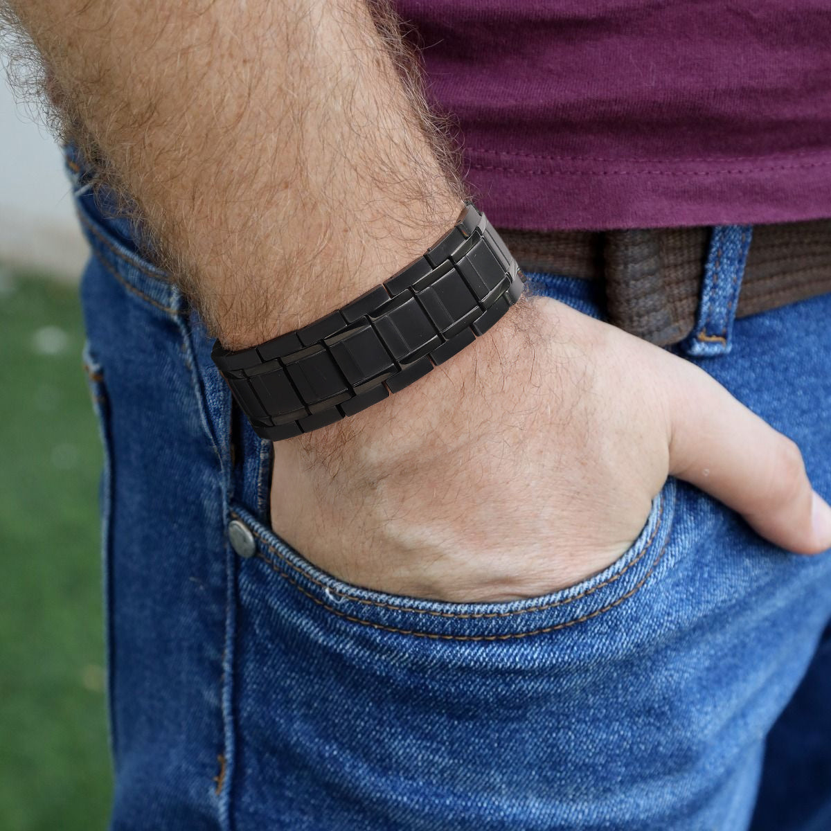 Triple Strength Pure Titanium Magnetic Bracelets for Men
