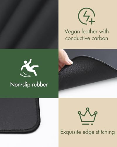 Feraco Earthing Mat Grounding Pad for Desk for Sleep, Pain Relief, Inflammation, Balanced Energy & Overall Wellbeing, 10" x 26.7" Universal Therapy Sheet, Anti-Tangle Wire Included