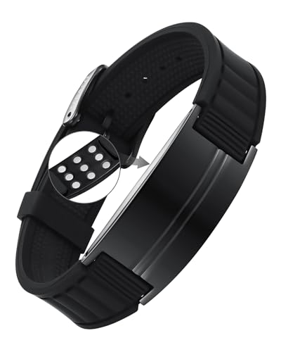 Feraco Ultra Strength Magnetic Bracelets for Men Women, Silicone Sports Wristband for Balance & Energy