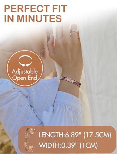 Feraco Copper Bracelet for Women Arthritis & Joint Vintage Flower Collection