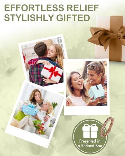 Feraco Pure Copper Bracelets for Women, 3800 Gauss Neodymium Magnet & Sparkling Zirconia