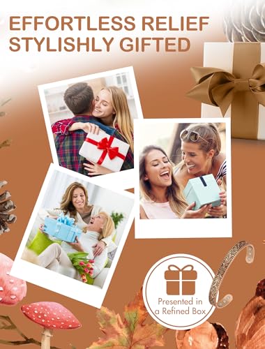 Feraco Copper Bracelet for Women Arthritis & Joint Vintage Flower Collection