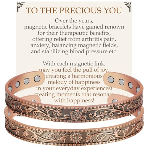 Feraco Copper Magnetic Bracelet for Men Women Arthritis & Joint