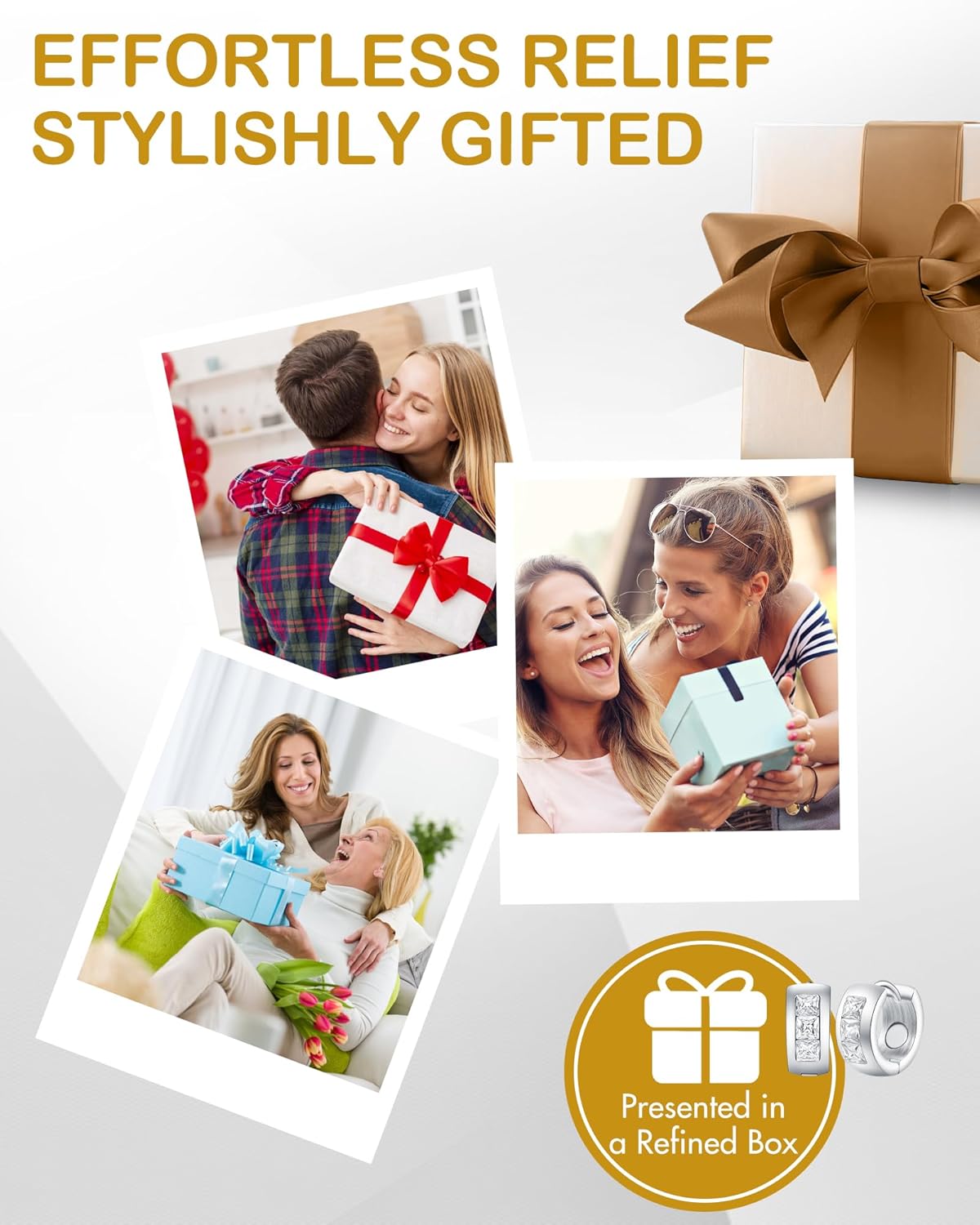 Feraco Magnetic Hoop Earrings for Women with 3500 Gauss Neodymium Magnet, 316L Stainless Steel Magnetic Therapy Jewelry, Ear Acupuncture