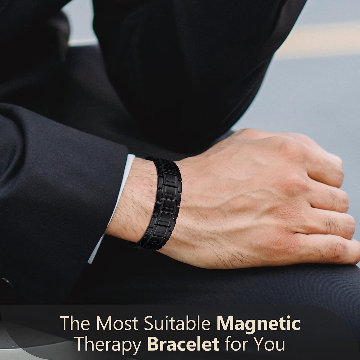 3x Magnetic Titanium Steel Bracelet for Men Ultra Powerful 3500 Gauss