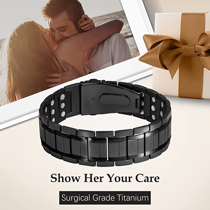 Triple Strength Pure Titanium Magnetic Bracelets for Men