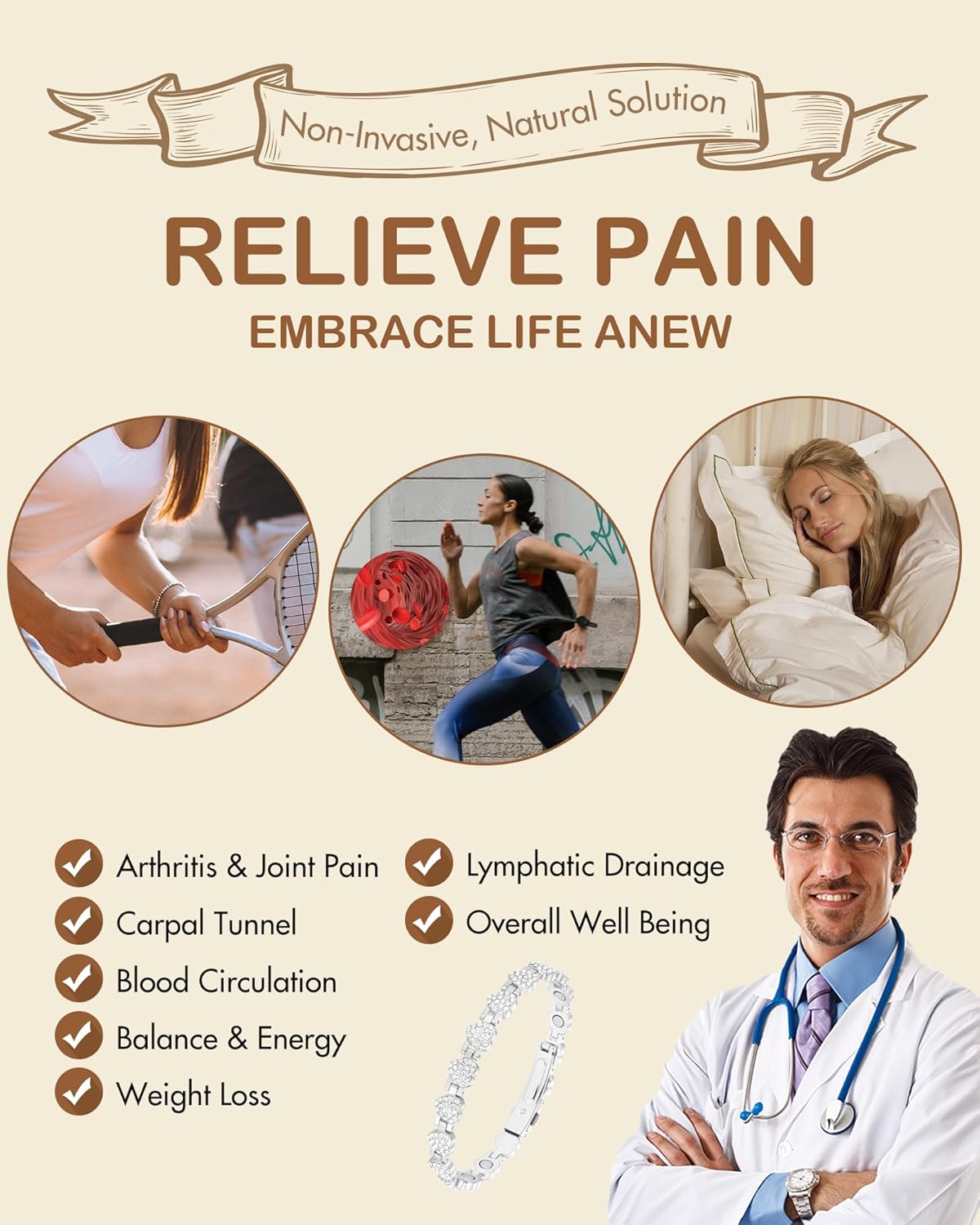 Feraco Copper Bracelets for Women, Ultra Strength Magnetic Bracelet with 3800 Gauss Neodymium Magnets & Dazzling Cubic Zirconia, 99.99% Pure Copper Jewelry Gift, Heart Shape