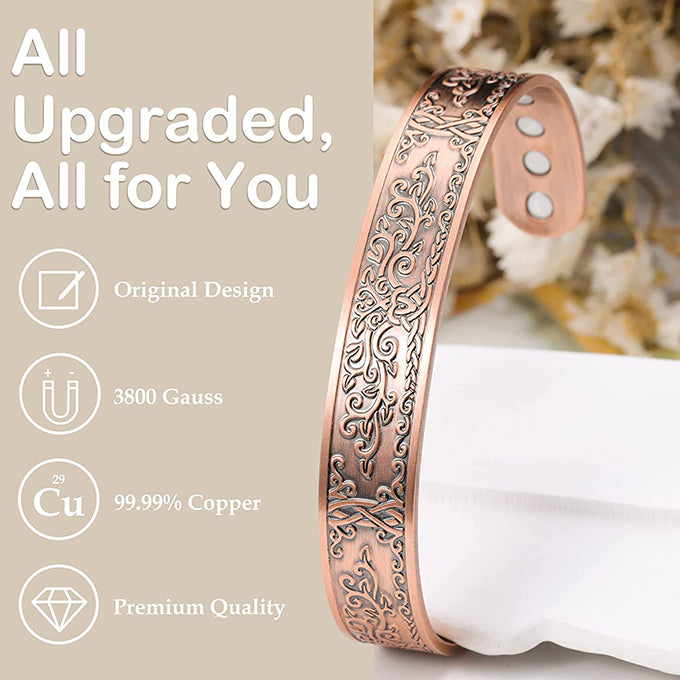 Men Wide Copper Bracelet