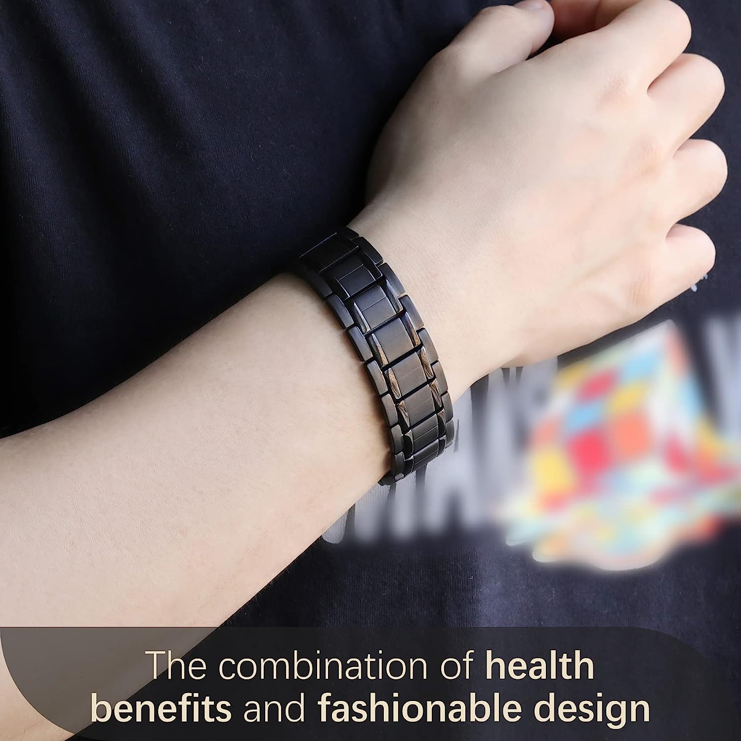 3x Magnetic Titanium Steel Bracelet for Men Ultra Powerful 3500 Gauss