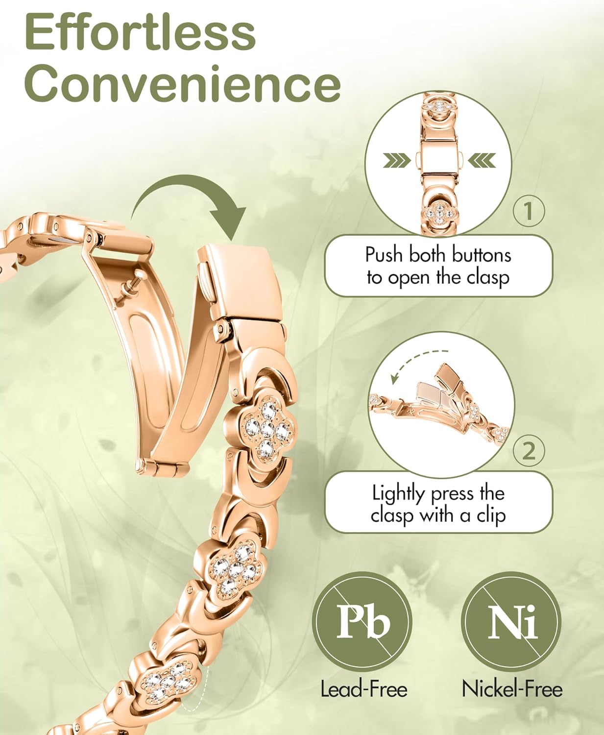 Feraco Magnetic Bracelets for Women with 3800 Gauss Effective Magnets, Stainless Steel Bracelet with Sparkling Zirconia, Infinite Symbol