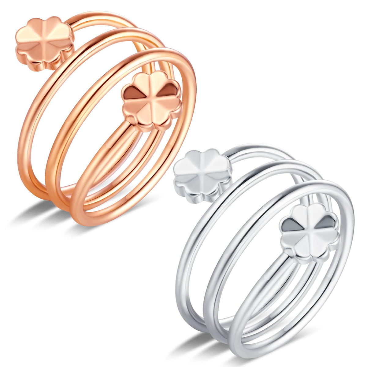 Feraco 2PCS Pure Copper Magnetic Rings for Women with Magnets,Jewelry