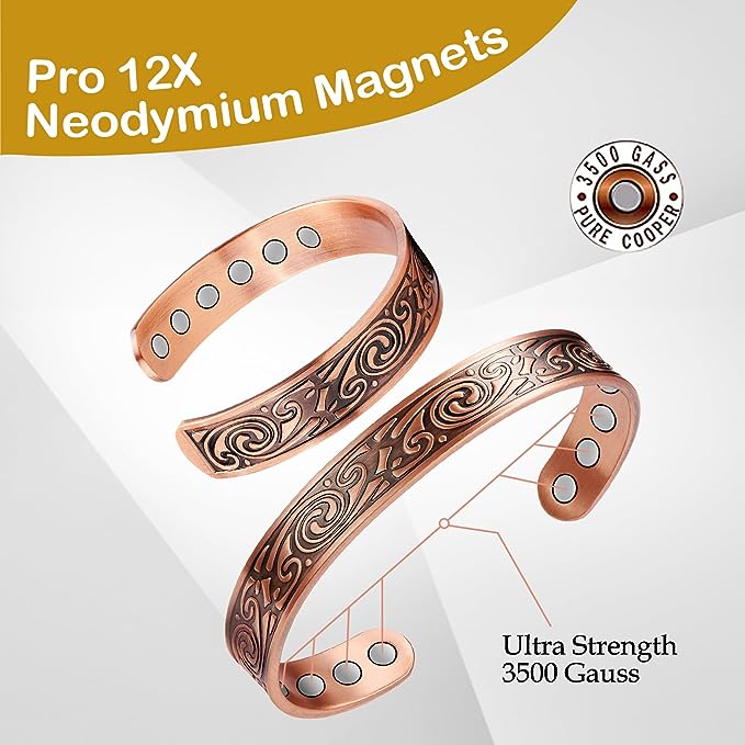 Copper Bracelets for Men for Arthritis & Joint Pain Relief