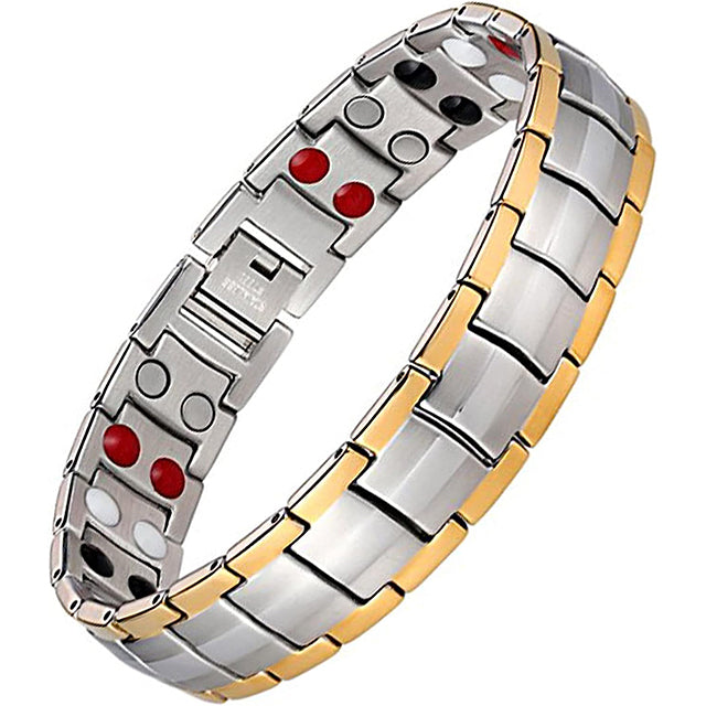 Magnet Bracelet 4 in 1 Power Energy Band Magnetic Therapy (White) FIR  Germanium