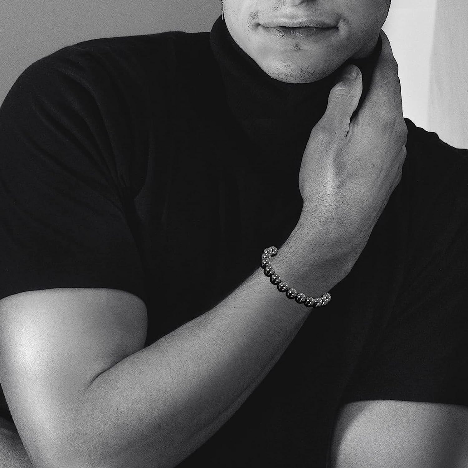 2PCS Hematite Magnets Bracelets for Men Women