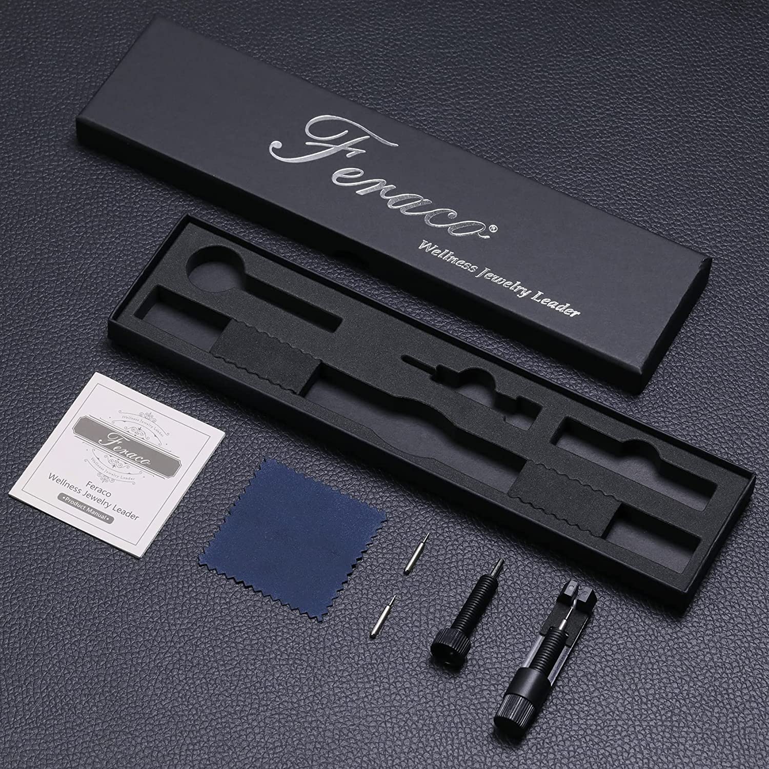 Black Double Row Magnets Titanium Steel Magnetic Bracelet