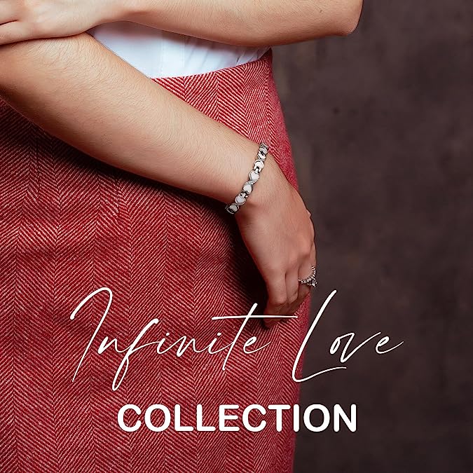 Titanium Steel Magnetic Bracelets with Natural Fritillaria for Women