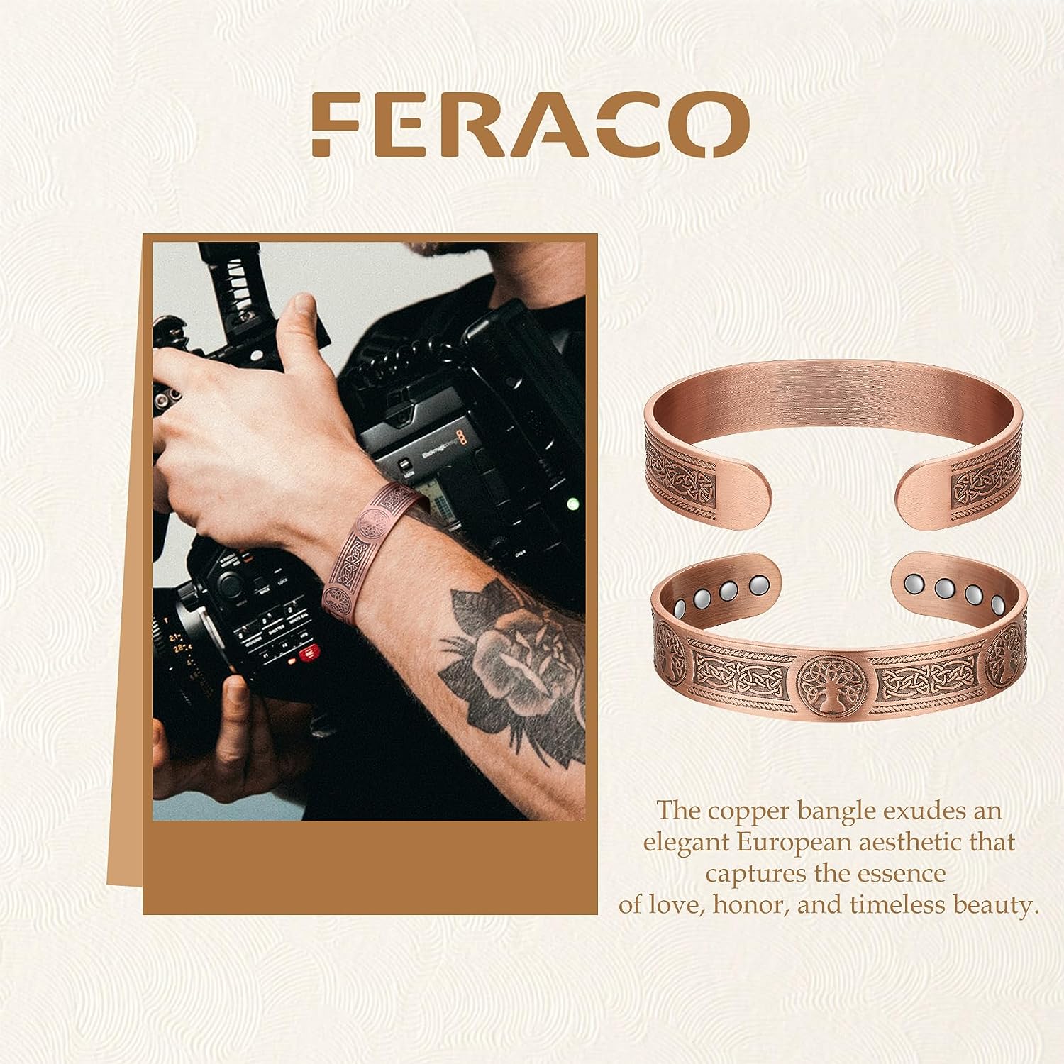 Pure Copper Enhanced Men Magnetic Bracelets