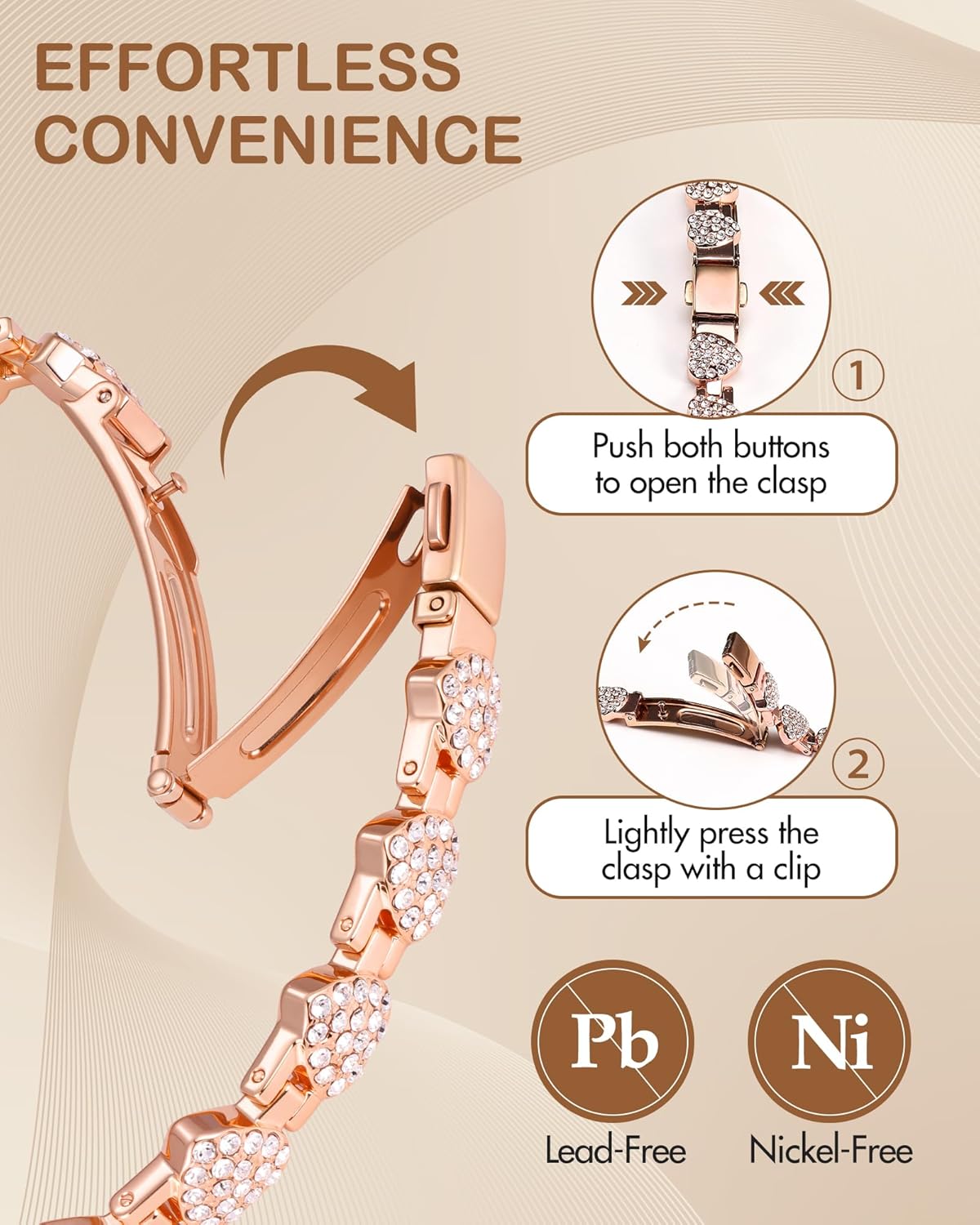 Feraco Copper Bracelets for Women, Ultra Strength Magnetic Bracelet with 3800 Gauss Neodymium Magnets & Dazzling Cubic Zirconia, 99.99% Pure Copper Jewelry Gift, Heart Shape