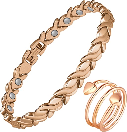 Lymph Detox Magnetic Bracelet Ring Magnet & Copper Ring