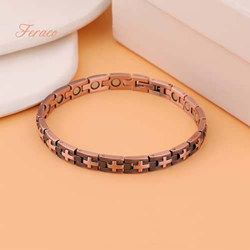 Cross 99.99% Solid Copper Magnetic Bracelets.