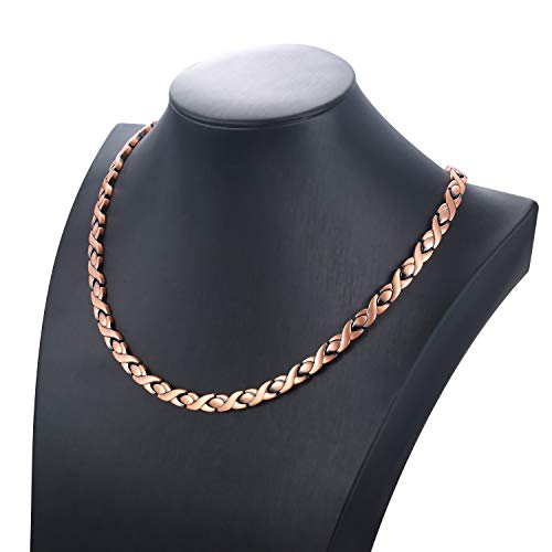 Copper Magnetic Therapy Necklace Unique X Shape.