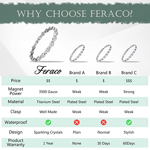 Gorgeous Sparkling Cubic Zirconia Magnetic Bracelet for Women.