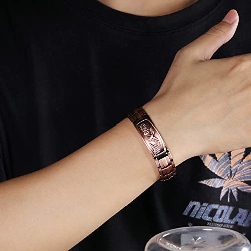 Eagle Pattern Pure Copper Bracelet for Men.