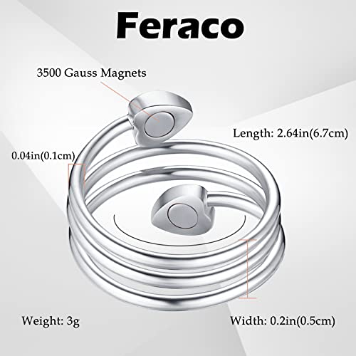 2 Pcs Extra Strength Magnets Copper Rings for Women.