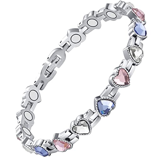 Love Sparkling Crystals Magnetic Bracelet for Women.