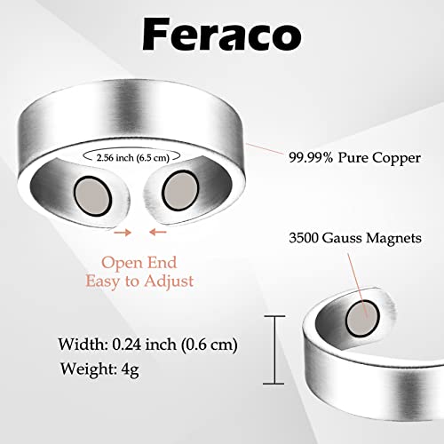 2 Pcs Extra Strength Magnets Copper Rings for Women.
