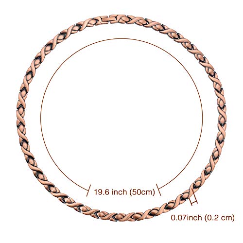Unique X Copper Magnetic Therapy Necklace for Women Men