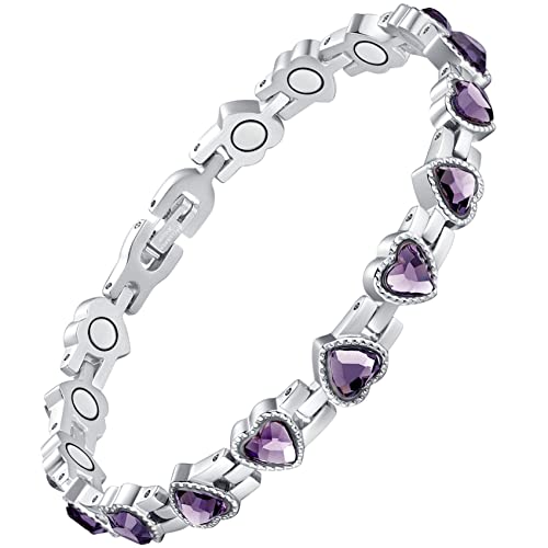Love Sparkling Crystals Magnetic Bracelet for Women.