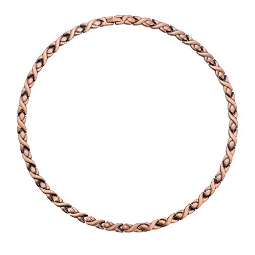 Copper Magnetic Therapy Necklace Unique X Shape.