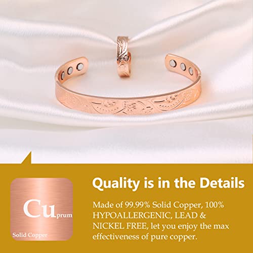 99.99% Pure Copper Magnetic Bangles.