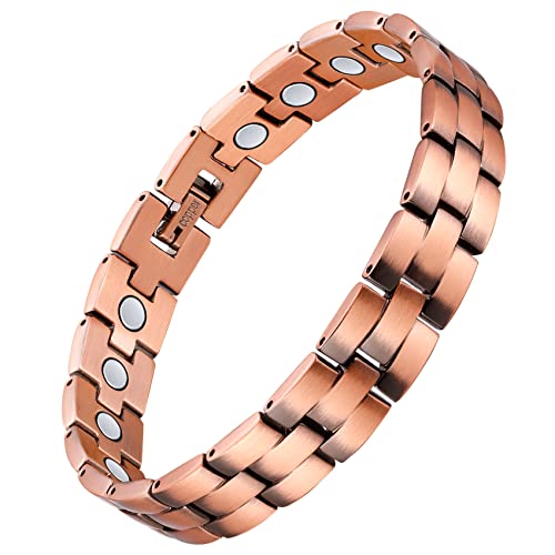Copper Bracelet for Men 99.99% Solid Copper Magnetic Bracelet