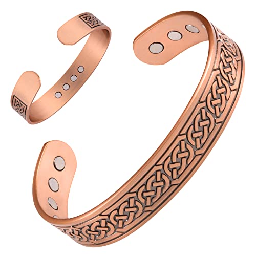 12X Strength Wide Copper Bracelet for Men.