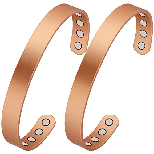 2 Pcs Copper Magnetic Cuff Bracelet.