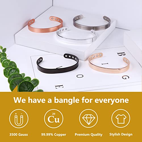 Pure Copper Sleek Magnetic Bracelet.