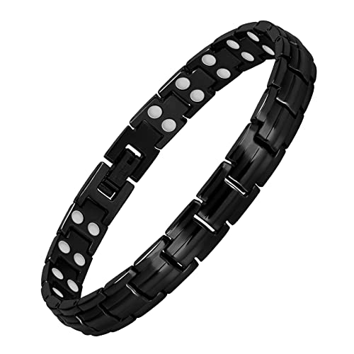 Titanium Steel Magnetic Bracelet with Neodymium Magnets.