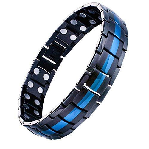 Double Row Titanium Steel Magnetic Bracelets.