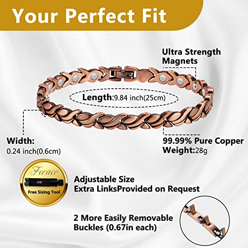 Magnetic Copper Anklets for Women.