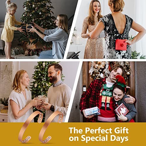 2 Pcs Copper Magnetic Cuff Bracelet.