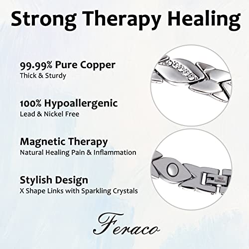 Unique X Shape 99.99% Solid Copper Magnetic Bracelets.