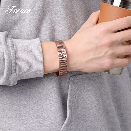 12X Strength Wide Copper Bracelet for Men.