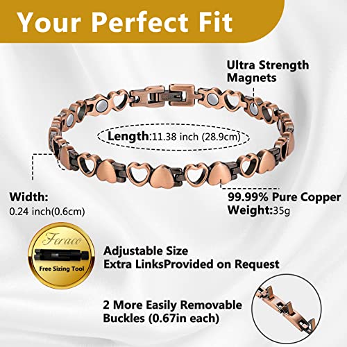 Love Magnetic Copper Anklets for Women.