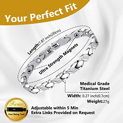 Sparkling Crystals Magnetic Bracelets for Women.