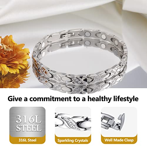 Sparkling Crystals Magnetic Bracelets for Women.