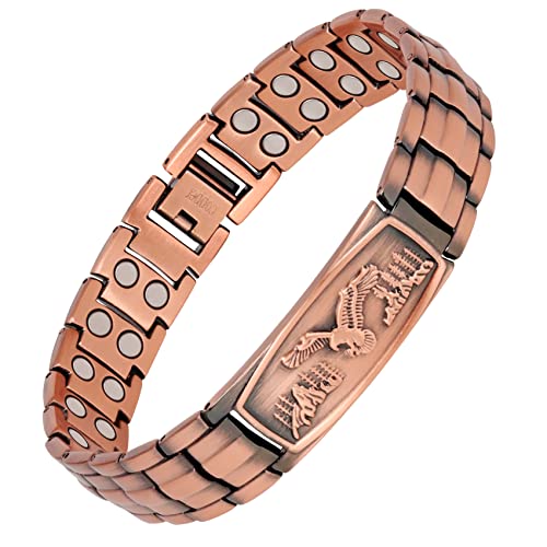 Eagle Pattern Pure Copper Bracelet for Men.