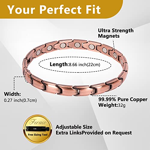 Copper Bracelet for Women Hand Forged 99.99%.