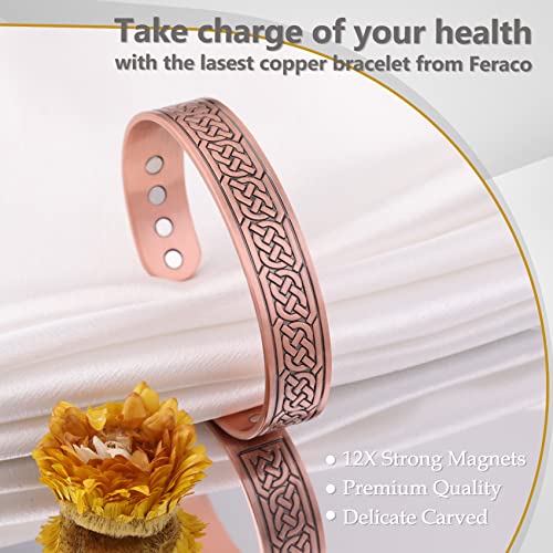 12X Strength Wide Copper Bracelet for Men.